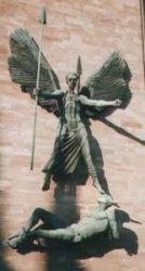 St. Michael & The Devil statue at Coventry Cathedral