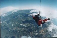 Skydiving view of the ground, Skydive Abel Tasman