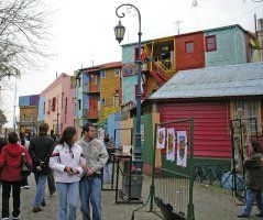 Colourful Corrugated Iron Houses, La Boca, Buenos Airies, Argentina
