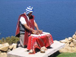 Ritual for Safe Travel, Island of the Sun, Lake Titicaca, Bolivia
