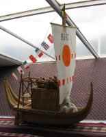 Paddy on a reed boat, Lake Titicaca, Bolivia