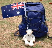 Paddy with Australian Flag on Australia Day, Sydney