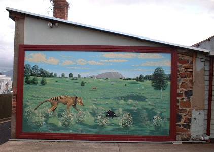Tasmanian Tiger Mural, Sheffield, Tasmania